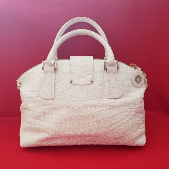 Large, Jimmy Choo, Romeo, Croc Embossed Handbag - Picture 2 of 6